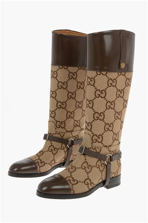 gucci fur boots mens|Gucci monogram thigh high boots.